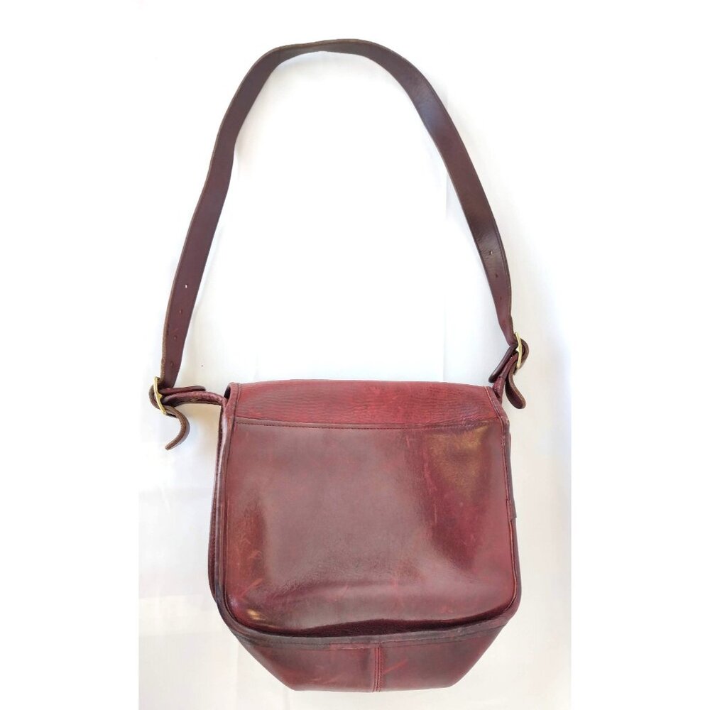 Vintage Coach Saddle Bag Burgundy Brown Bonnie Cashin Era Purse - Picture 4 of 16